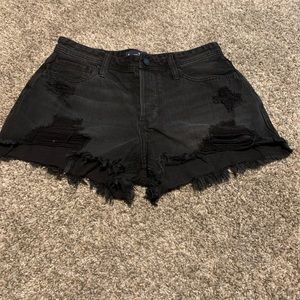 Hollister high waist fringe shorts